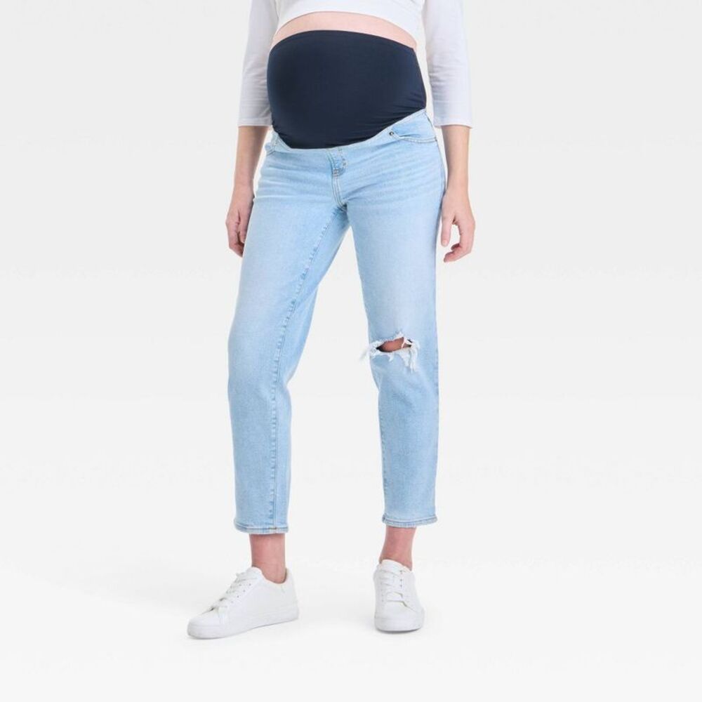 Isabel Maternity by Ingrid & Isabel Light Blue Straight Leg Jeans
